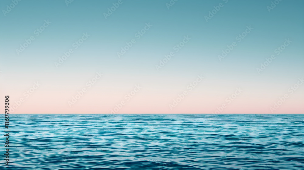 Seamless Blue to Turquoise Gradient Evoking a Serene Ocean-Meeting-Sky Ambiance