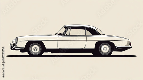 Classic Vintage Car Illustration