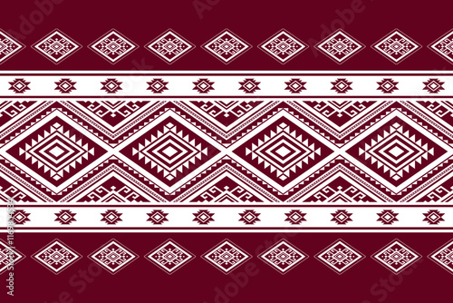 Wallpaper Mural Geometric ethnic oriental seamless pattern traditional Design for background,carpet,wallpaper.clothing,wrapping,Batik fabric,Vector illustration.embroidery style - Sadu, sadou, sadow or sado Torontodigital.ca