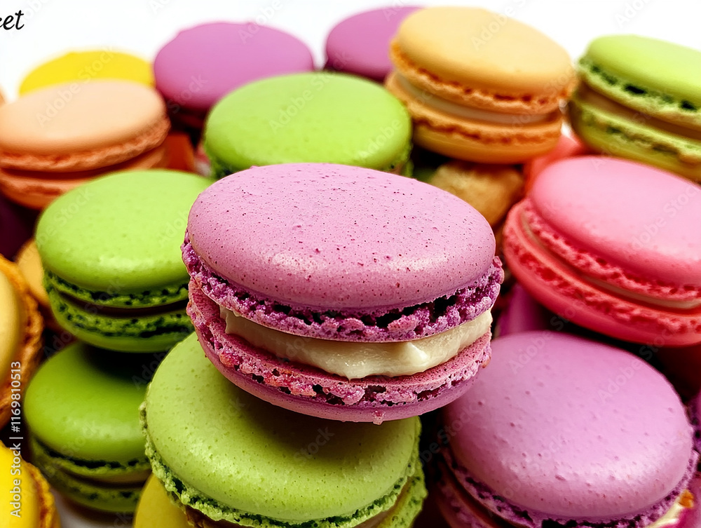 A bright and colorful arrangement of yummy cookies with pastel icing highlighting their delicious appeal and artistic design ideal for dessert photography and creative food styling A bright and colorful arrangement of yummy cookies with pastel icing highlighting their delicious appeal and artistic design ideal for dessert photography and creative food styling