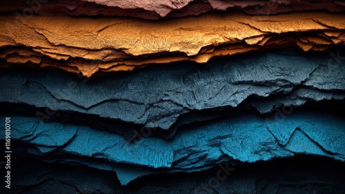 Wallpaper Mural Chemical and substance synthetic concept. A synthetic material hardening process captured in an image, illustrating layers and textures for industrial or design applications. Torontodigital.ca