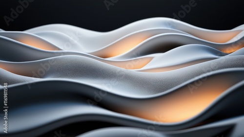 Chemical and substance synthetic concept. A glowing synthetic polymer mesh illuminated by UV light, showcasing intricate details and vibrant colors for various applications.