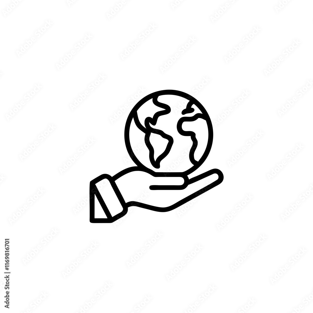 Obraz premium Nature Conservation Icon on transparent background