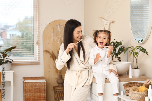 Happy mother with her cute ...