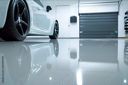 Garage Floor Renovation with Resin The Best Solutions for Your Home Garage A freshly renovated garage features a stylish resincoated floor perfectly smooth with a r