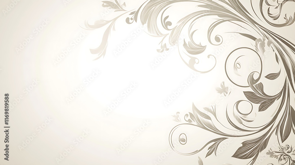 Elegant Floral Design Background Soft Hues