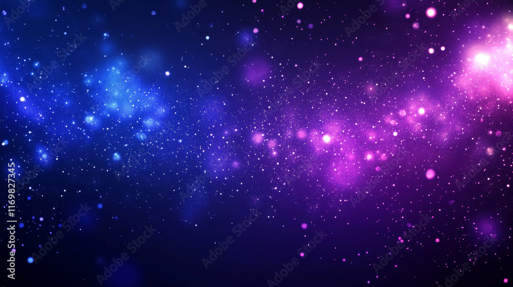 Fototapeta premium Cosmic-inspired abstract space scene with glowing blue and purple starry details, ideal for sci-fi themes