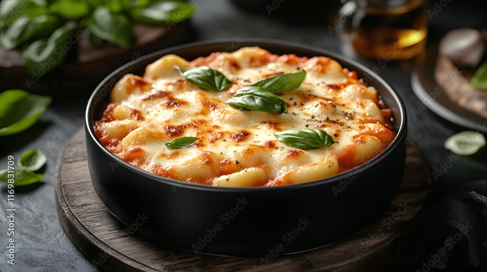 A Comforting Bowl of Gnocchi alla Sorrentina, Ideal for Cozy Family Dinners and Gatherings A Comforting Bowl of Gnocchi alla Sorrentina, Ideal for Cozy Family Dinners and Gatherings