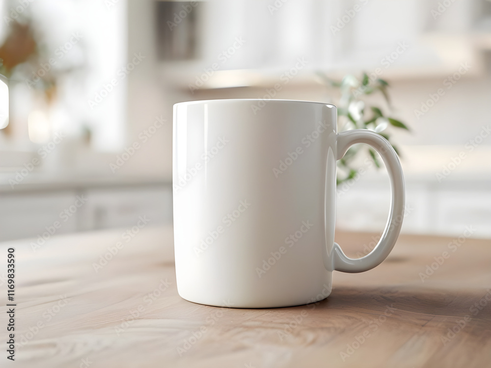 Obraz premium white mug in the kitchen
