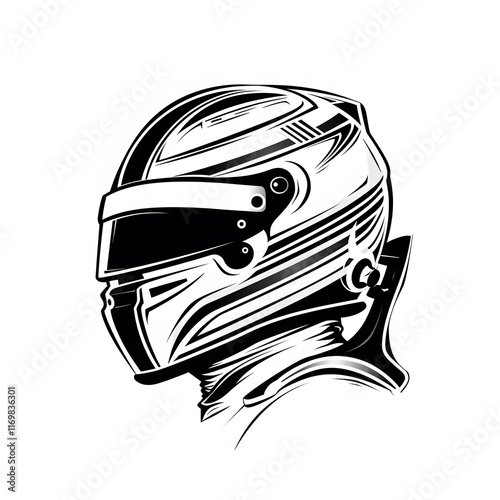 Stylish Racing Helmet Design Profile View photo