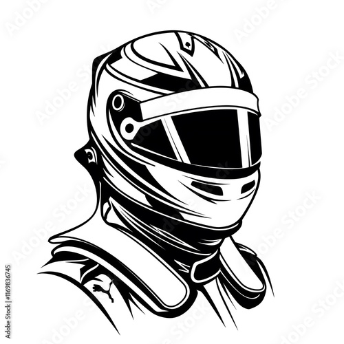 Race Car Driver Helmet And Protective Gear photo