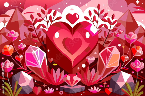 Couple Wedding Cartoon Heart Illustration - Romantic Doodle Sketch for Card Invitation.