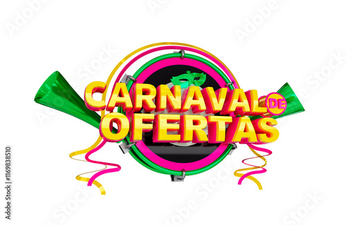 Carnival 3D Badges for Design Projects in PNG


