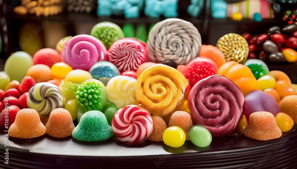 Fototapeta premium Experience the joy of tasting handcrafted candy creations. 