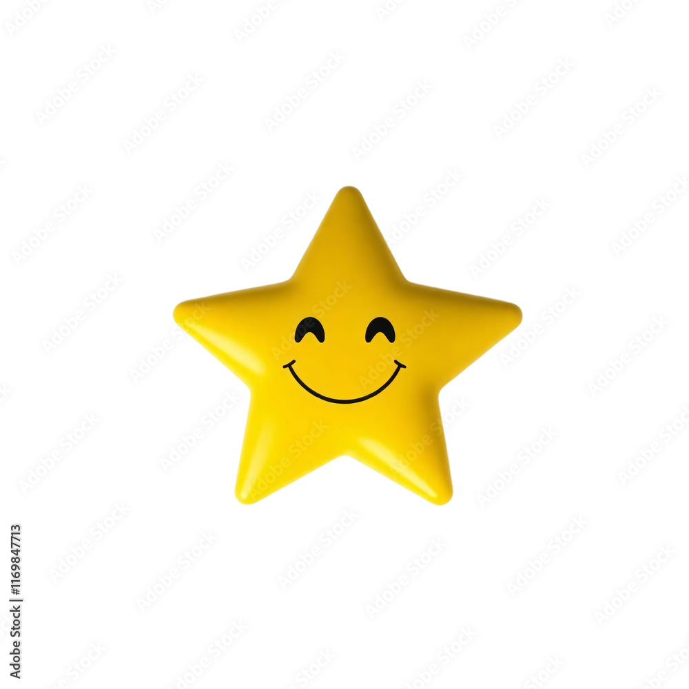 photograph of a 3D sketchy yellow smiling star icon against a white studio background. photograph of a 3D sketchy yellow smiling star icon against a white studio background.