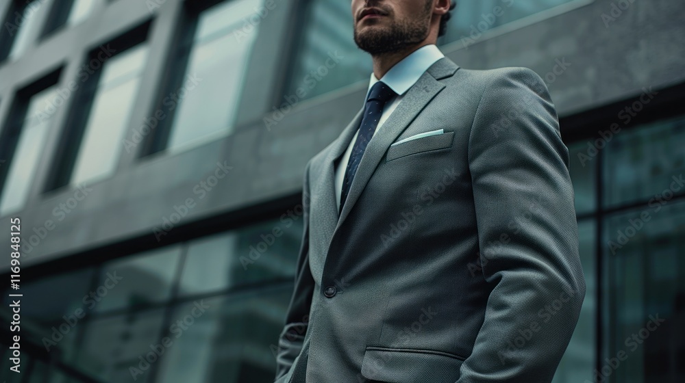 Men's business attire model, AI generated image Men's business attire model, AI generated image