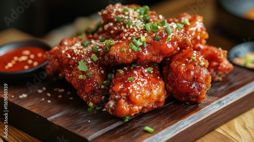 This crispy sesame seed kung pao chicken is a popular street food in China. Served with vegetables, it's a delicious appetizer or main course that's both gluten free and vegetarian friendly.