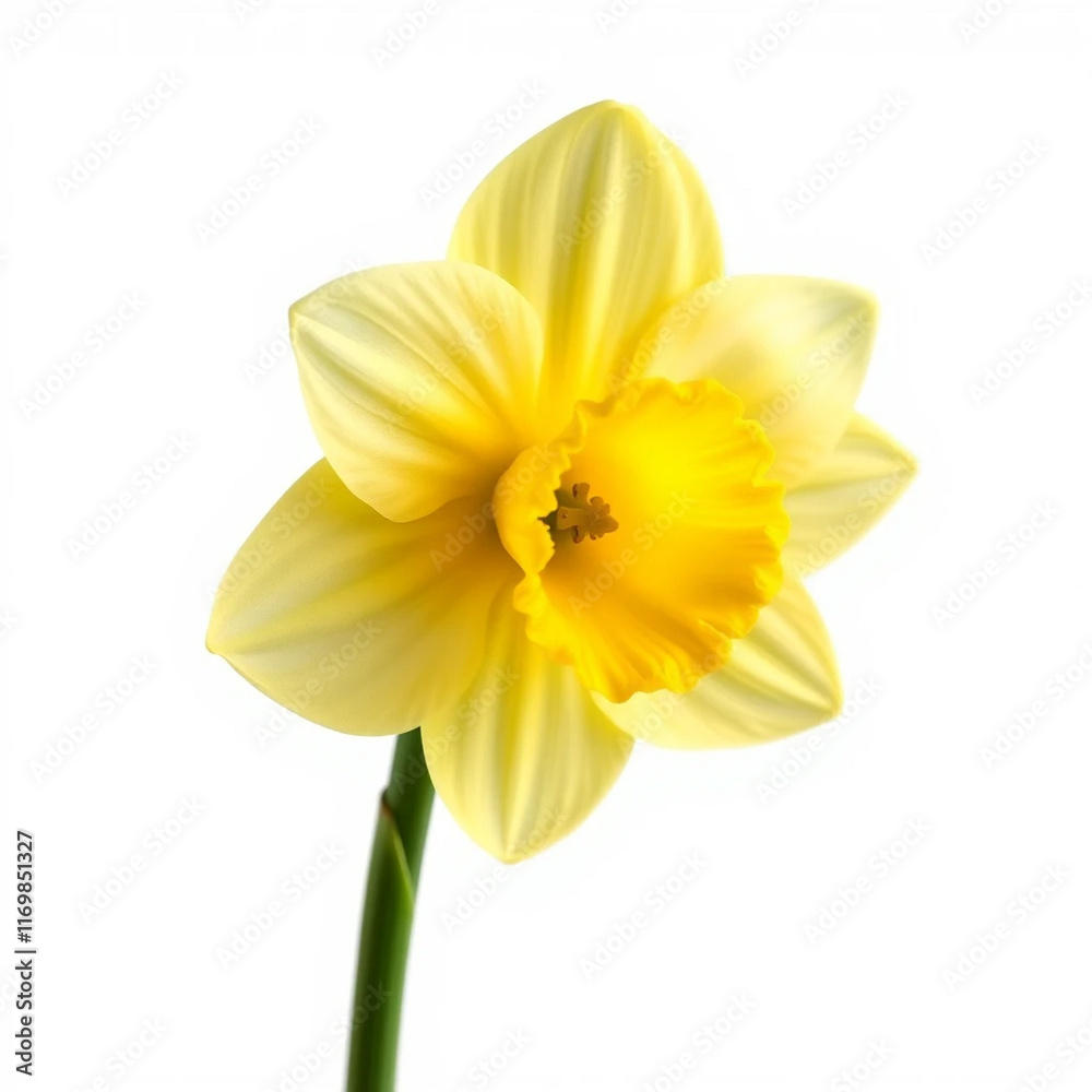 Beautiful daffodil flower clpart, with isolated on white background Beautiful daffodil flower clpart, with isolated on white background