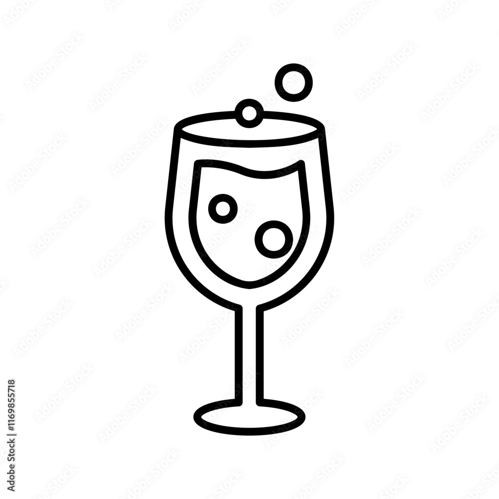 Obraz premium sparkling wine glass