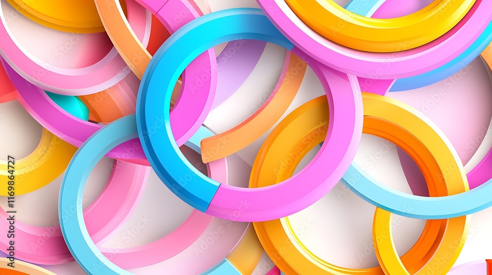 Obraz premium Abstract background with colorful overlapping circles.
