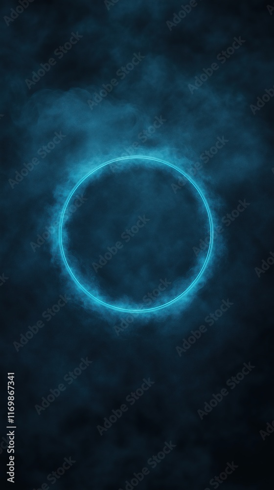 Mysterious Plasma Ring in Dark Smoky Atmosphere Animation with 3D Effect Mysterious Plasma Ring in Dark Smoky Atmosphere Animation with 3D Effect