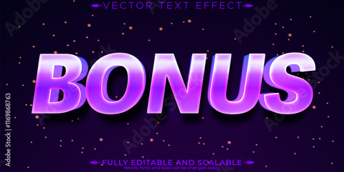 Bonus editable text effect, editable casino and gambling text style