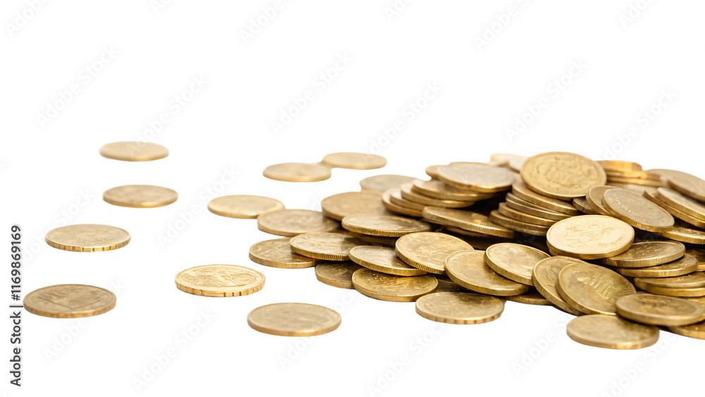 A towering stack of gleaming gold coins symbolizes wealth and financial prosperity A towering stack of gleaming gold coins symbolizes wealth and financial prosperity