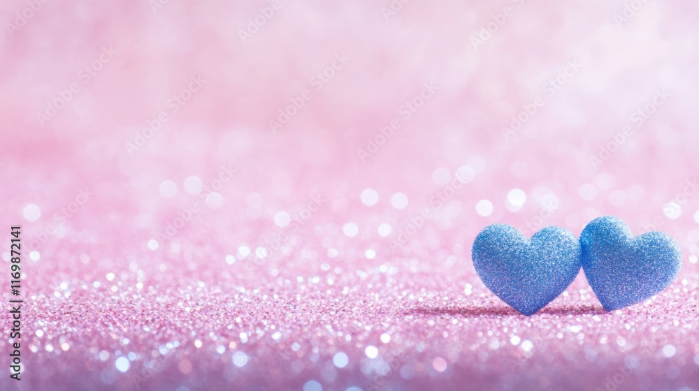 Fototapeta premium Valentine’s Day greeting card background template with heart shape