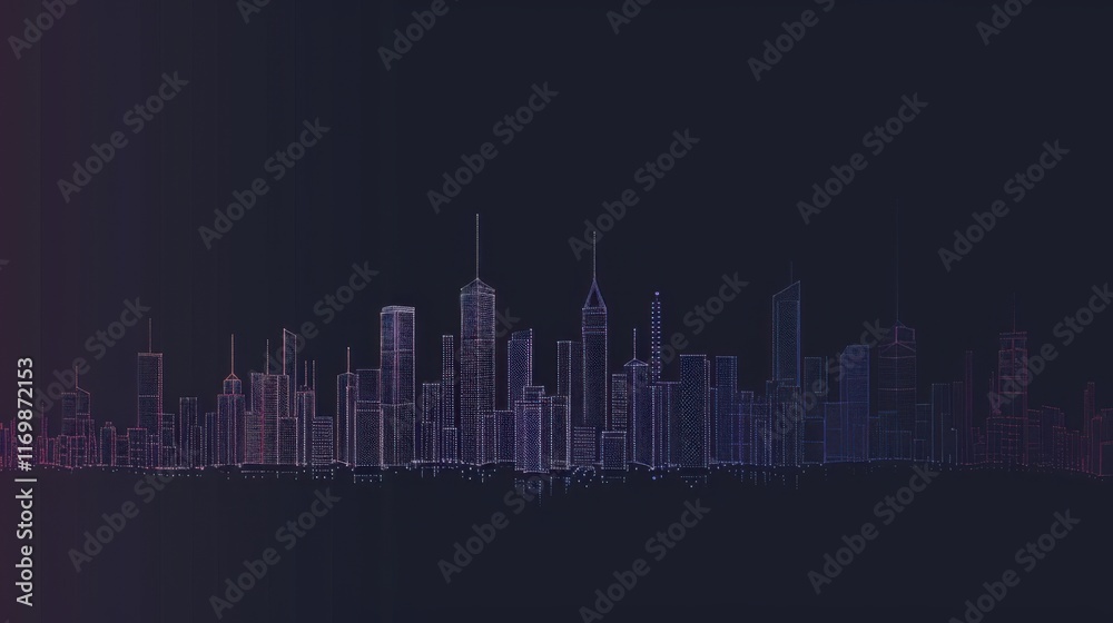 Connecting Smart City and Abstract Elements with Gradient Lines and Intricate Wave Lines in the Concept of Big Data Connection Technology Connecting Smart City and Abstract Elements with Gradient Lines and Intricate Wave Lines in the Concept of Big Data Connection Technology