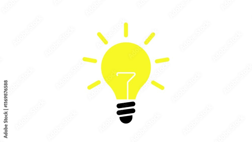 lightbulb icon isolated animation lightbulb icon isolated animation