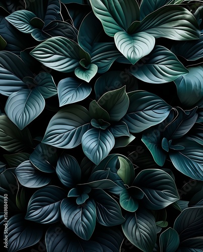 Lush Green Heart-Shaped Leaves in a Vibrant, Textured Botanical Background | Nature's Serenity | Perfect Aesthetic Wallpaper for Nature Enthusiasts and Eco-Friendly Inspirations