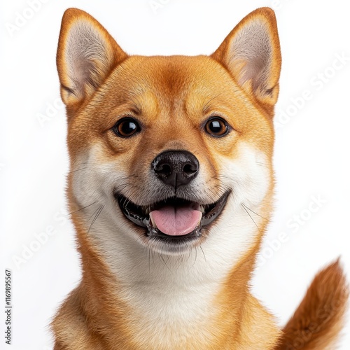 Happy Shiba Inu Dog with Bright Smile and Friendly Expression