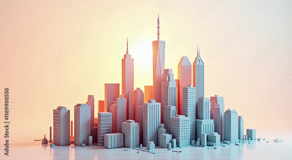 Obraz premium modern cit, city, skyline, building, skyscraper, architecture, cityscape, business, urban, sky, view, downtown, new york, buildings, manhattan, office, asia, usa, chicago, travel, china, aeriy skyline