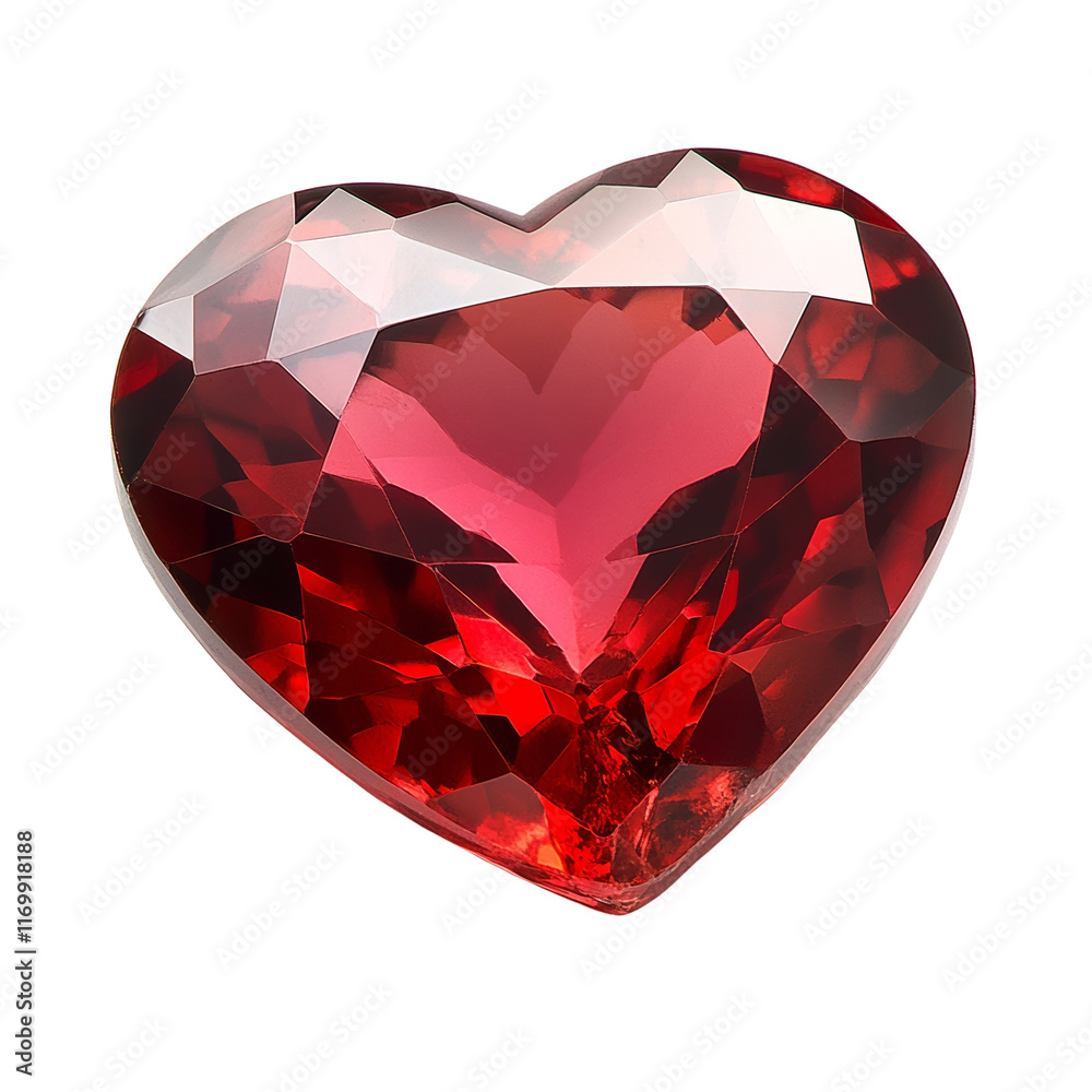 Beautiful heart-shaped ruby gem shining brightly. Beautiful heart-shaped ruby gem shining brightly.