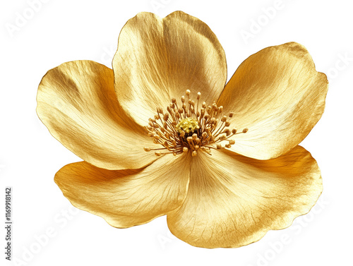 Beautiful golden flower with delicate petals.