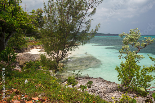 Beautiful tranquil Bany beach, Guardalavaca, Holguin province, Cuba photo