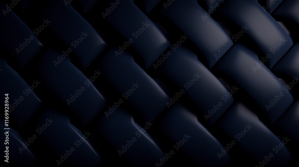 Obraz premium Dark Herringbone Semigloss Tile Wall Abstract 3D Background Texture