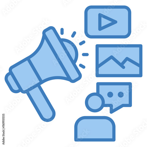 Media Relations Icon Element For Design