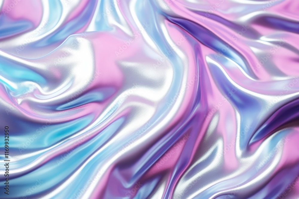 Obraz premium Flowing silk textures studio digital art vibrant colors close-up abstract beauty