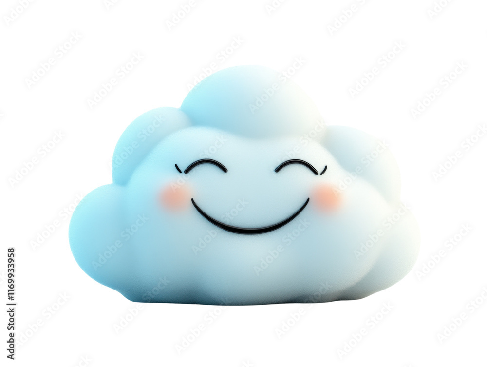 Happy cloud with a smiling face illustration. Happy cloud with a smiling face illustration.
