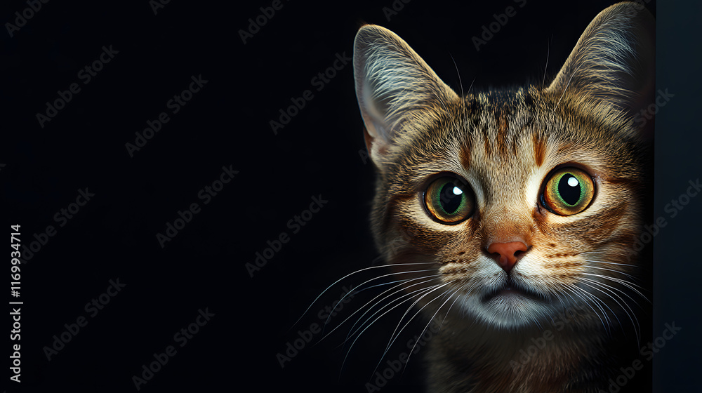 Crazy cat with cute with copy space new style Crazy cat with cute with copy space new style
