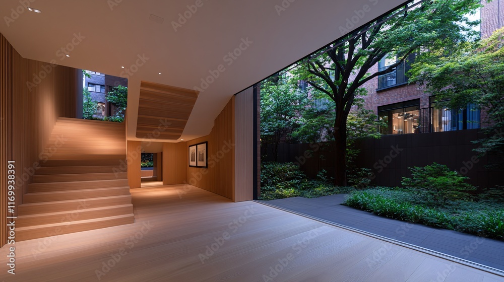 Fototapeta premium Minimalist Modern Space with Neutral Tones