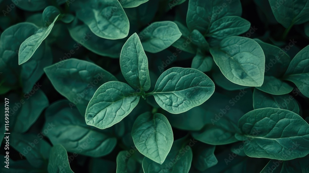 Lush Green Leaves with Soft Textures in Natural Lighting Lush Green Leaves with Soft Textures in Natural Lighting