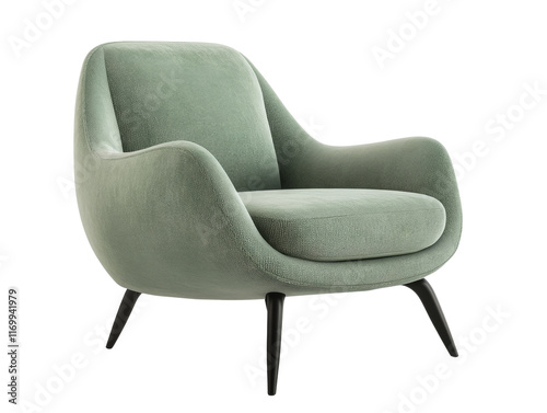 Stylish green chair for modern living spaces. photo