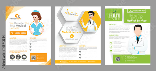 Medical Healthcare Flyer Design Template, Health medical flyer, Healthcare cover a4 template, Corporate healthcare and medical flyer or poster design Print