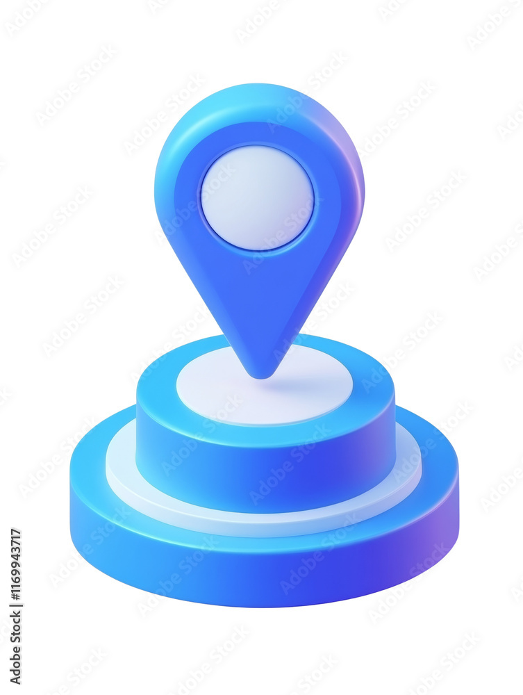Stylized location pin for digital maps. Stylized location pin for digital maps.