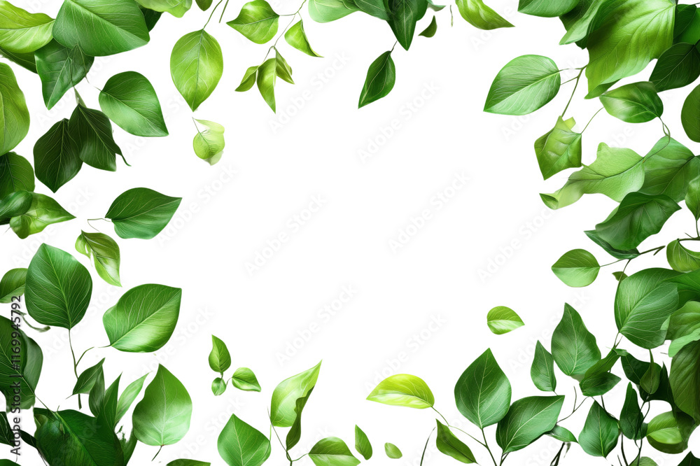 Vibrant green leaves in a natural frame. Vibrant green leaves in a natural frame.