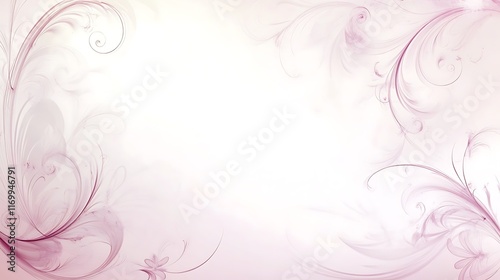 Wallpaper Mural Delicate Pink Floral Swirls Abstract Design Torontodigital.ca