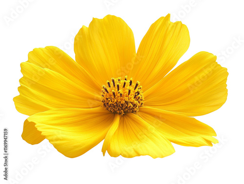 Vibrant yellow flower in full bloom.