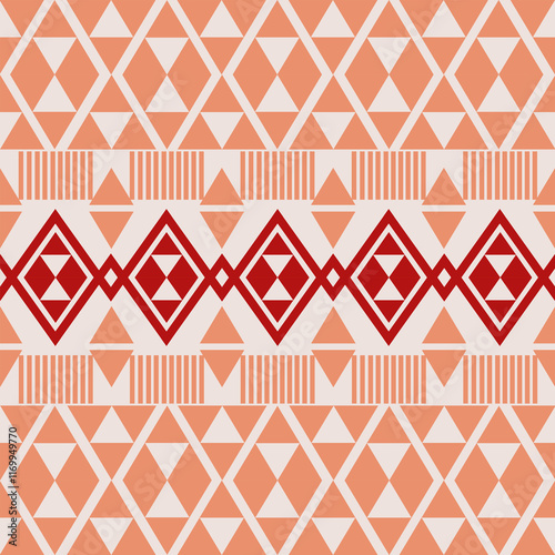 Geometric Ethnic pattern, Native American tribal fabric, tile, carpet, vector, illustration design